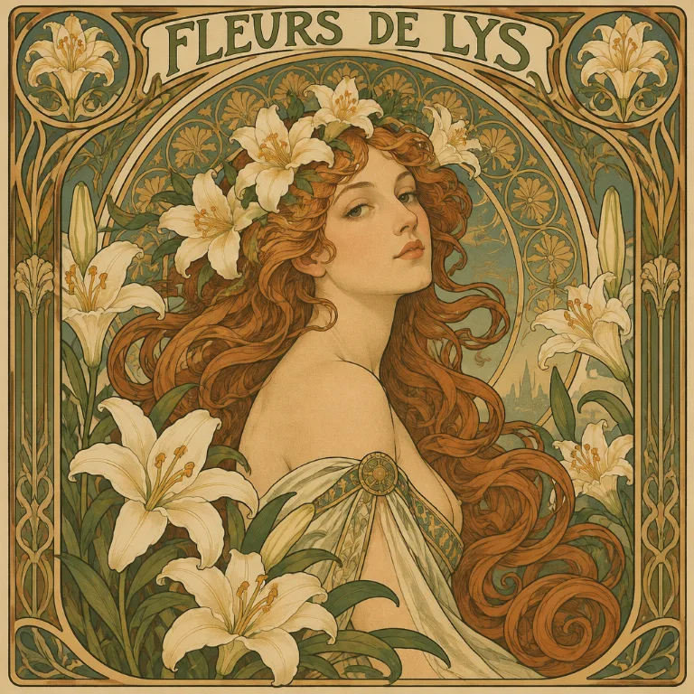 Obraz w stylu Art Nouveau stworzony przez AI