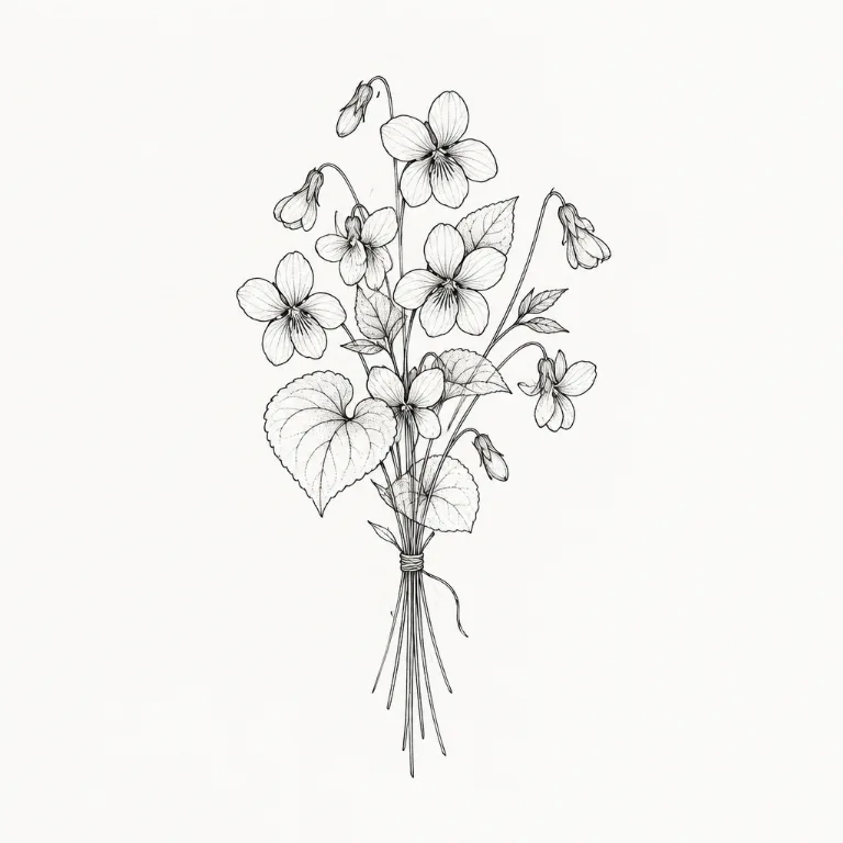 Obraz w stylu Birth Flower Tattoo stworzony przez AI