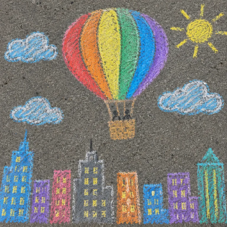 Obraz w stylu Chalk Art stworzony przez AI