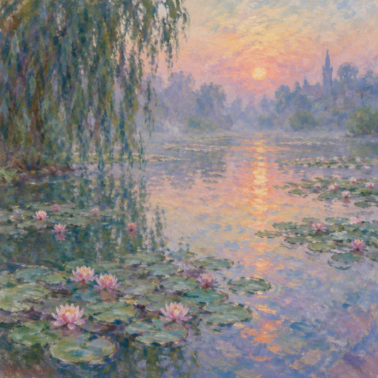 Obraz w stylu Claude Monet stworzony przez AI