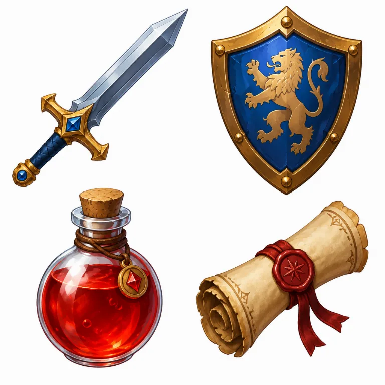 Obraz w stylu Game Assets stworzony przez AI
