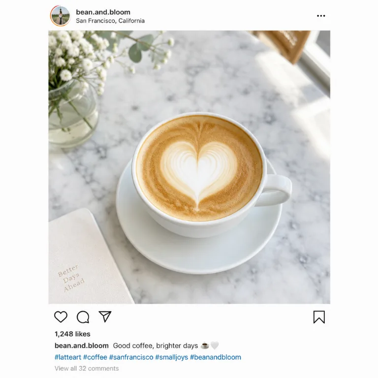 Obraz w stylu Instagram Post stworzony przez AI