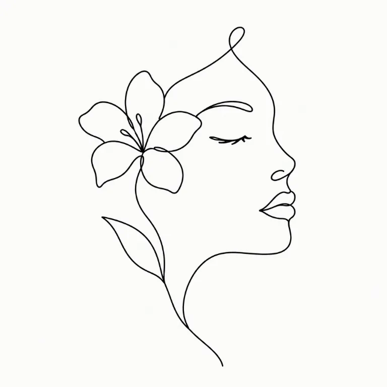 Obraz w stylu Line Art stworzony przez AI