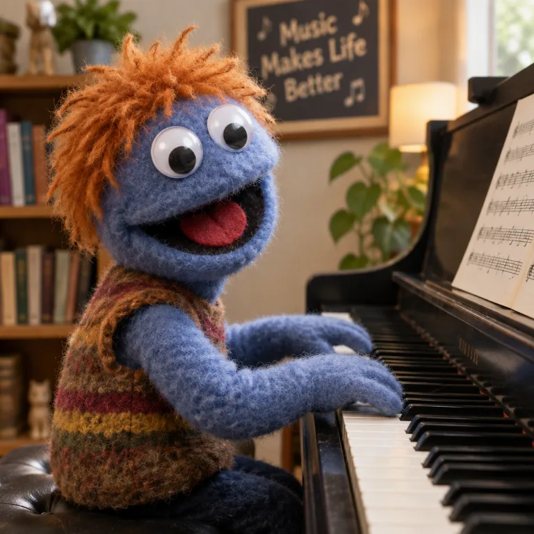 Obraz w stylu Muppet stworzony przez AI