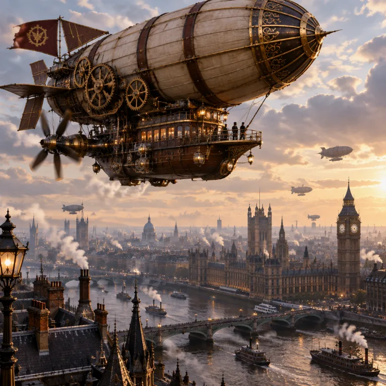 Obraz w stylu Steampunk stworzony przez AI