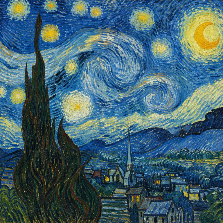 Obraz w stylu Van Gogh stworzony przez AI